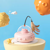 Smart Interactive Cat Teaser Toy with Feather & Light